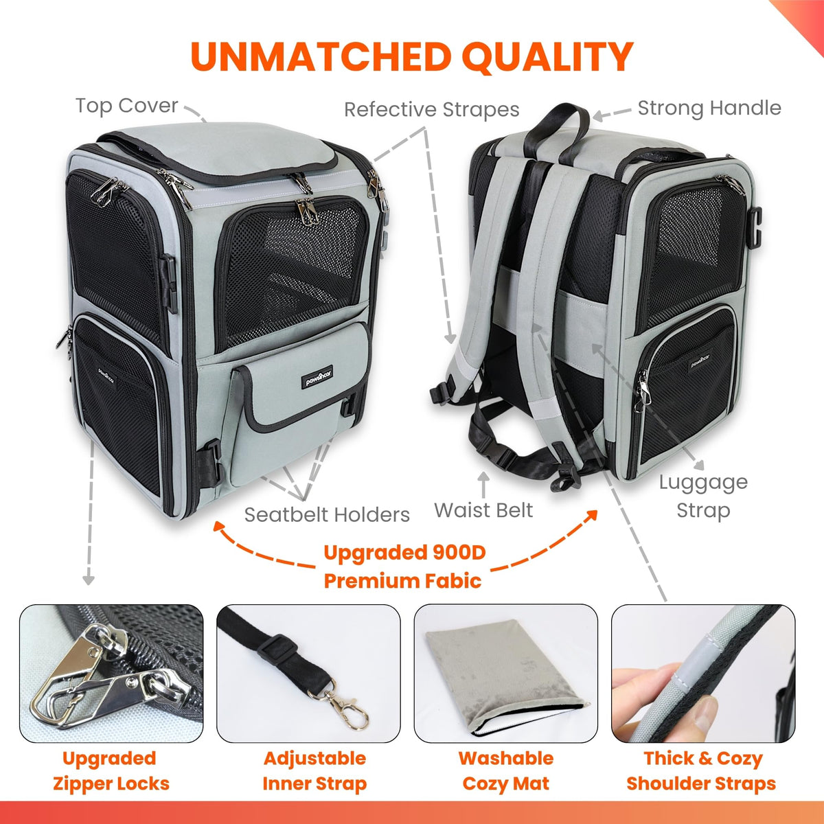 Expandable Cat Backpack Carrier U767572