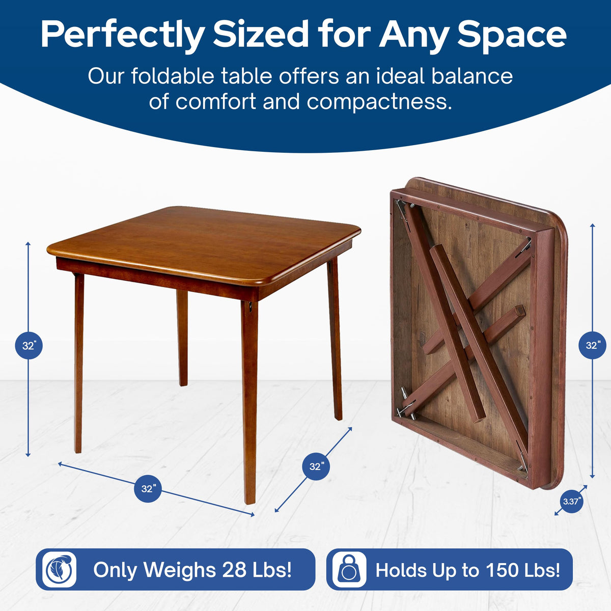 Fruitwood Wood Folding Table I38809