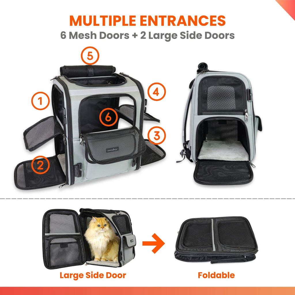 Expandable Cat Backpack Carrier U767572