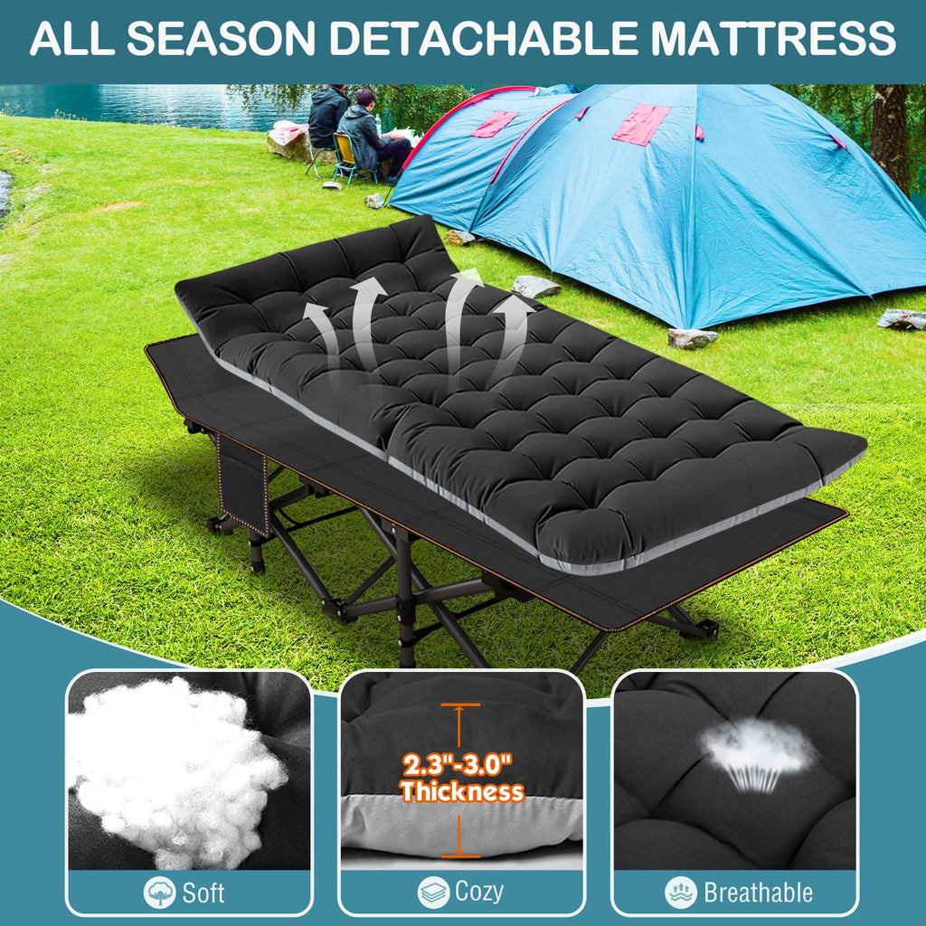 Oversized Folding Camping Cot with Carry Bag Y224