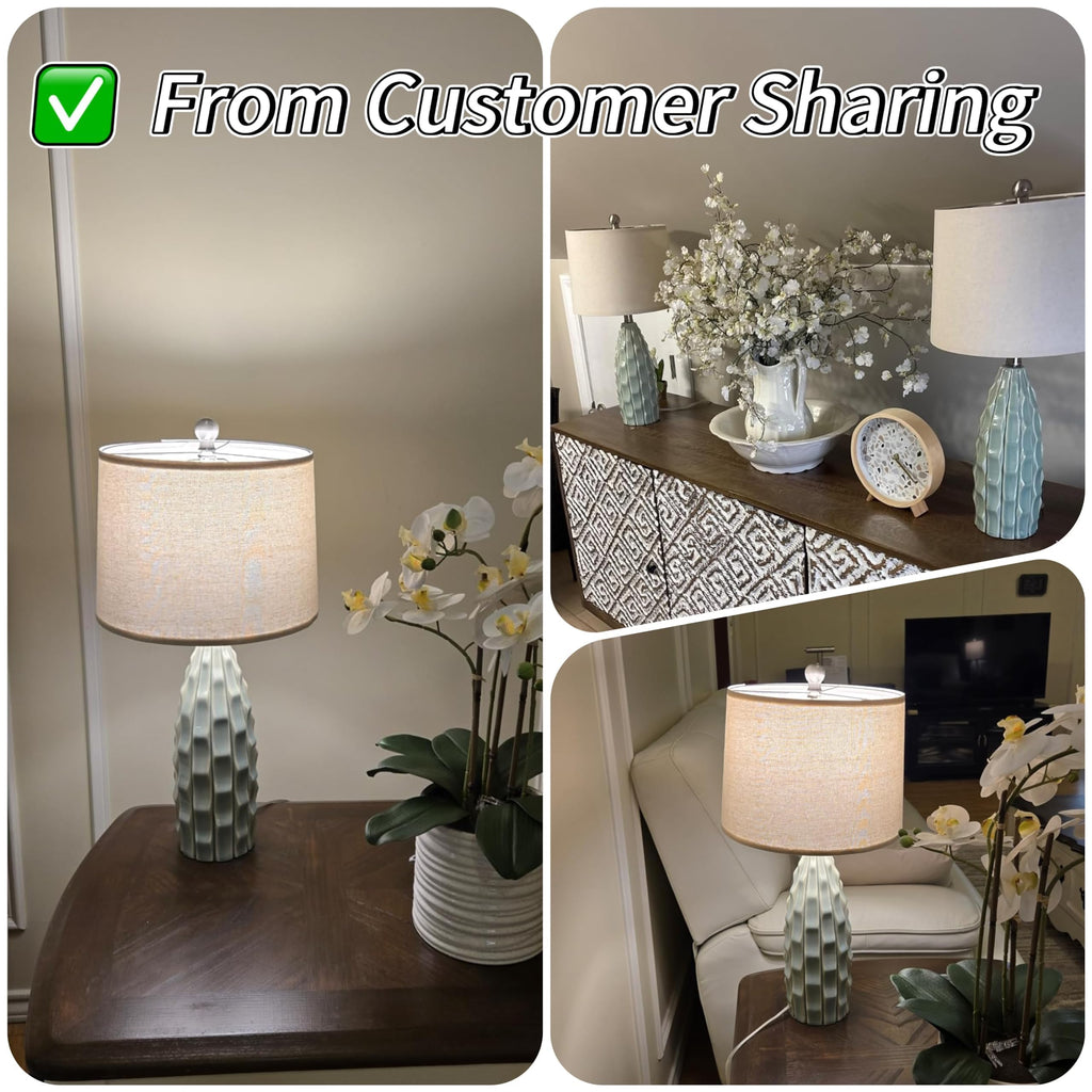 Ceramic Table Lamps Set of 2 Green B8341