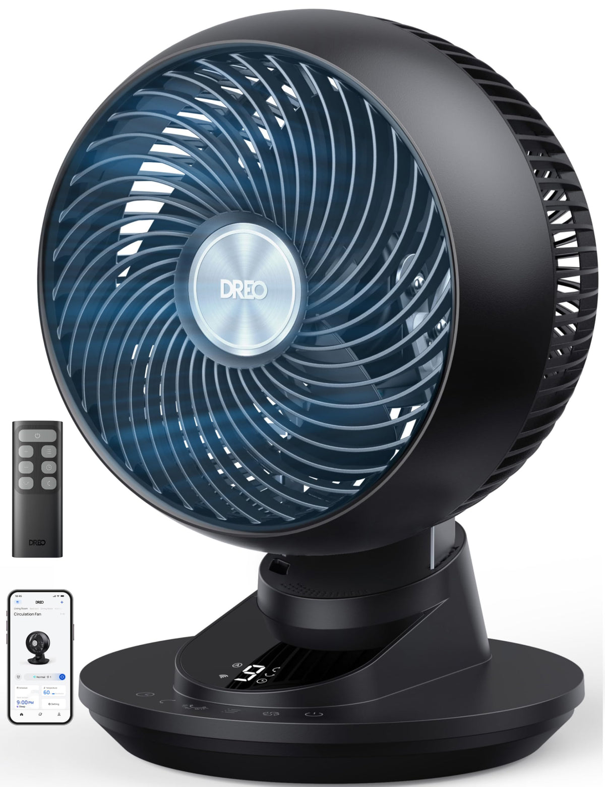 12 Inches 90° Oscillating Smart Desk Fan M417