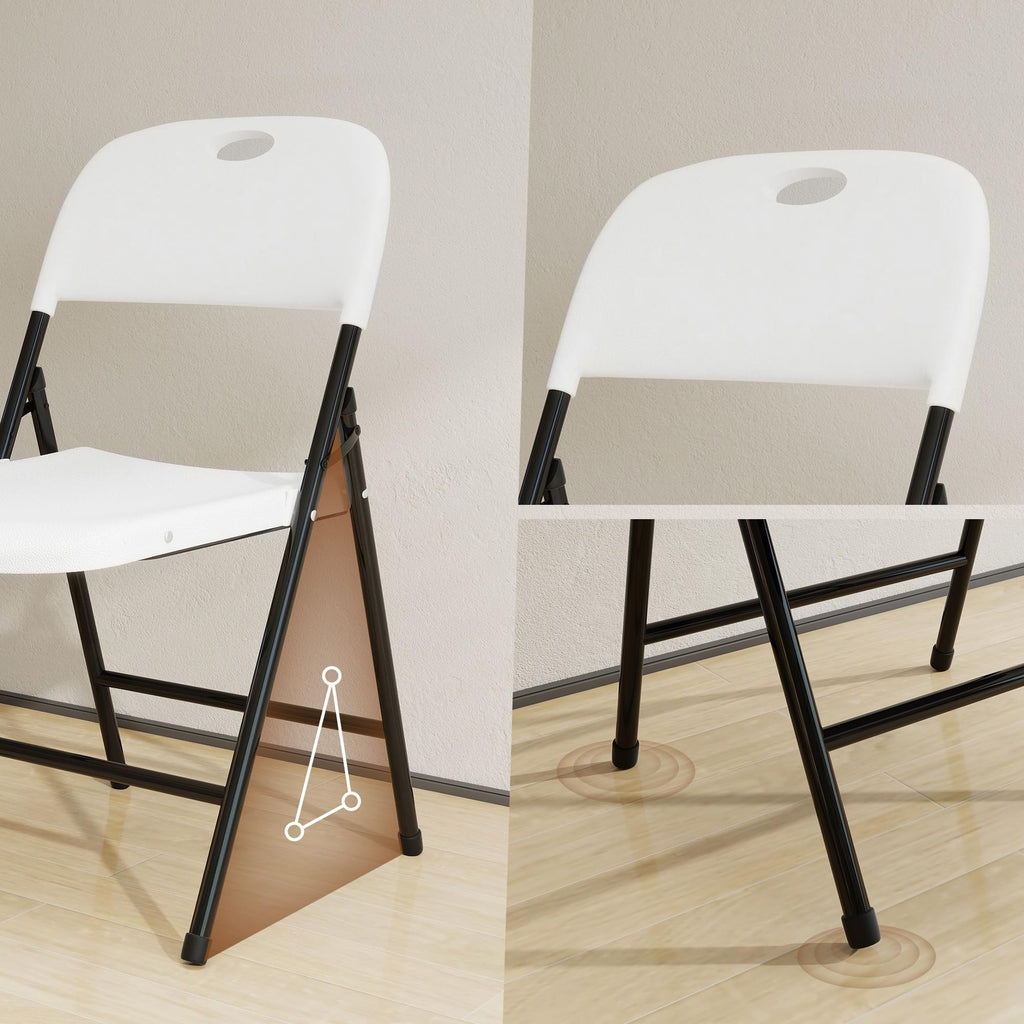 White 6 Pack Plastic Folding Chairs U206153