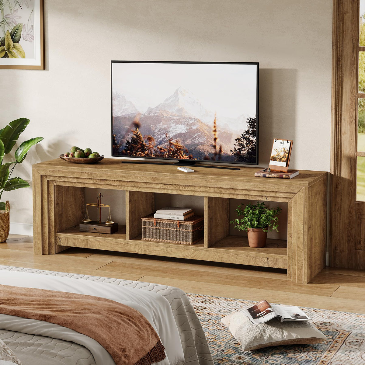 63" Wood TV Stand F3447