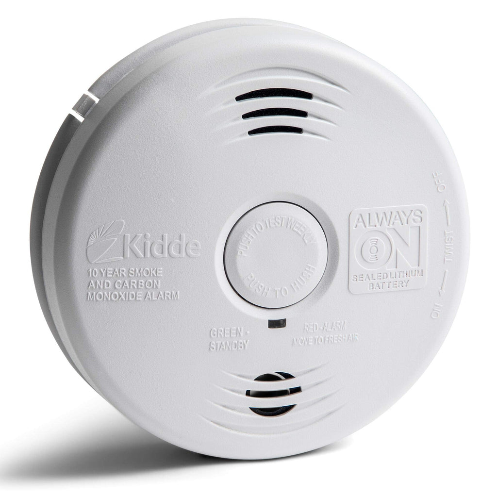 Hardwired Smoke and Carbon Monoxide Detector Alarm with Voice Warning, White G34557