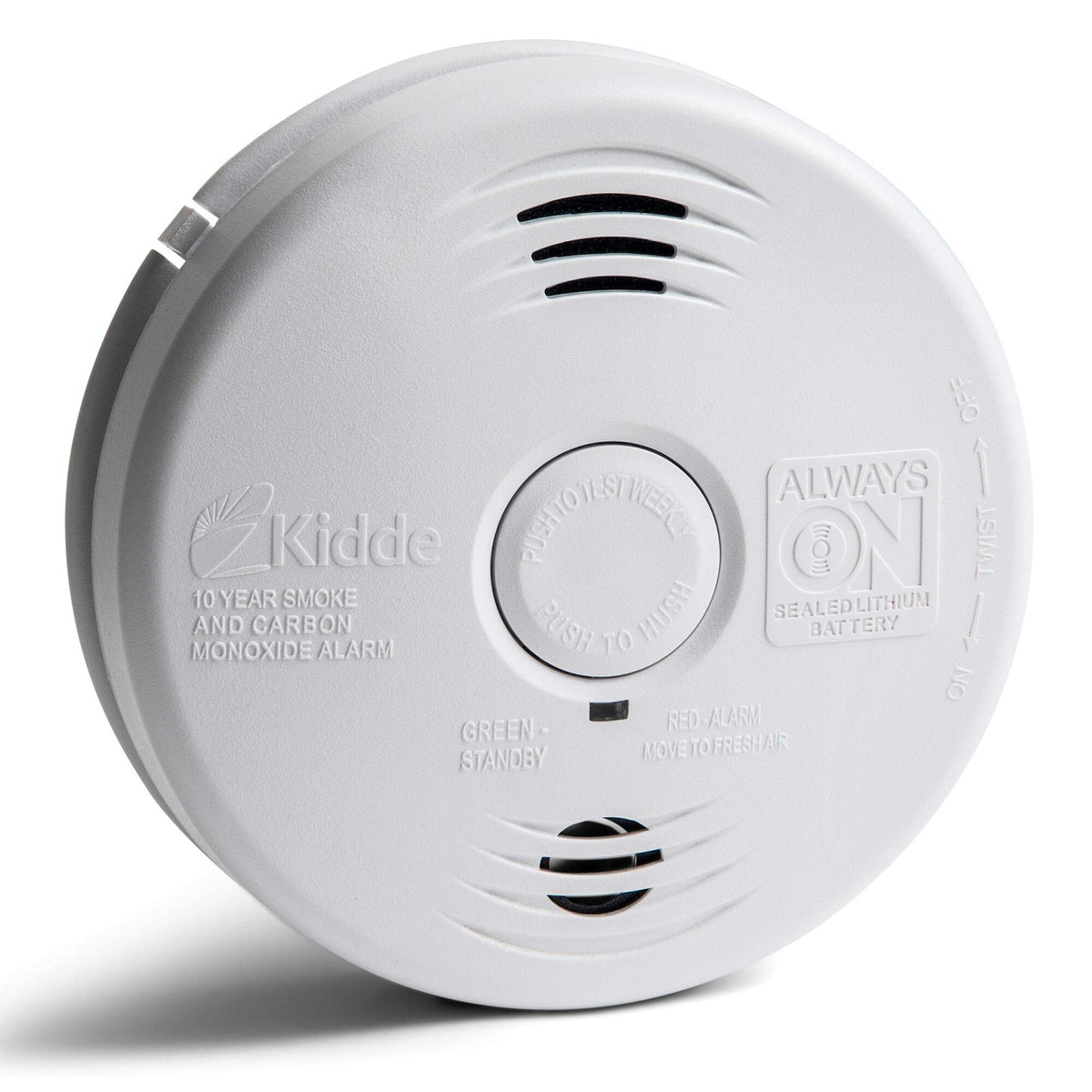 Hardwired Smoke and Carbon Monoxide Detector Alarm with Voice Warning, White G34557