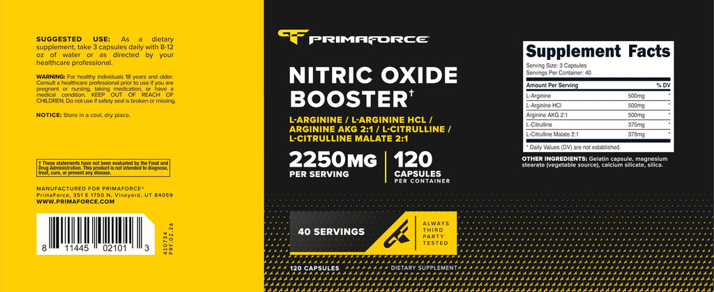 Nitric Oxide Booster 120 Capsules Q653