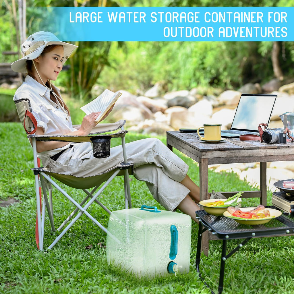 5 Pcs 5.3 Gallon Collapsible Water Container with Spigot Y8267