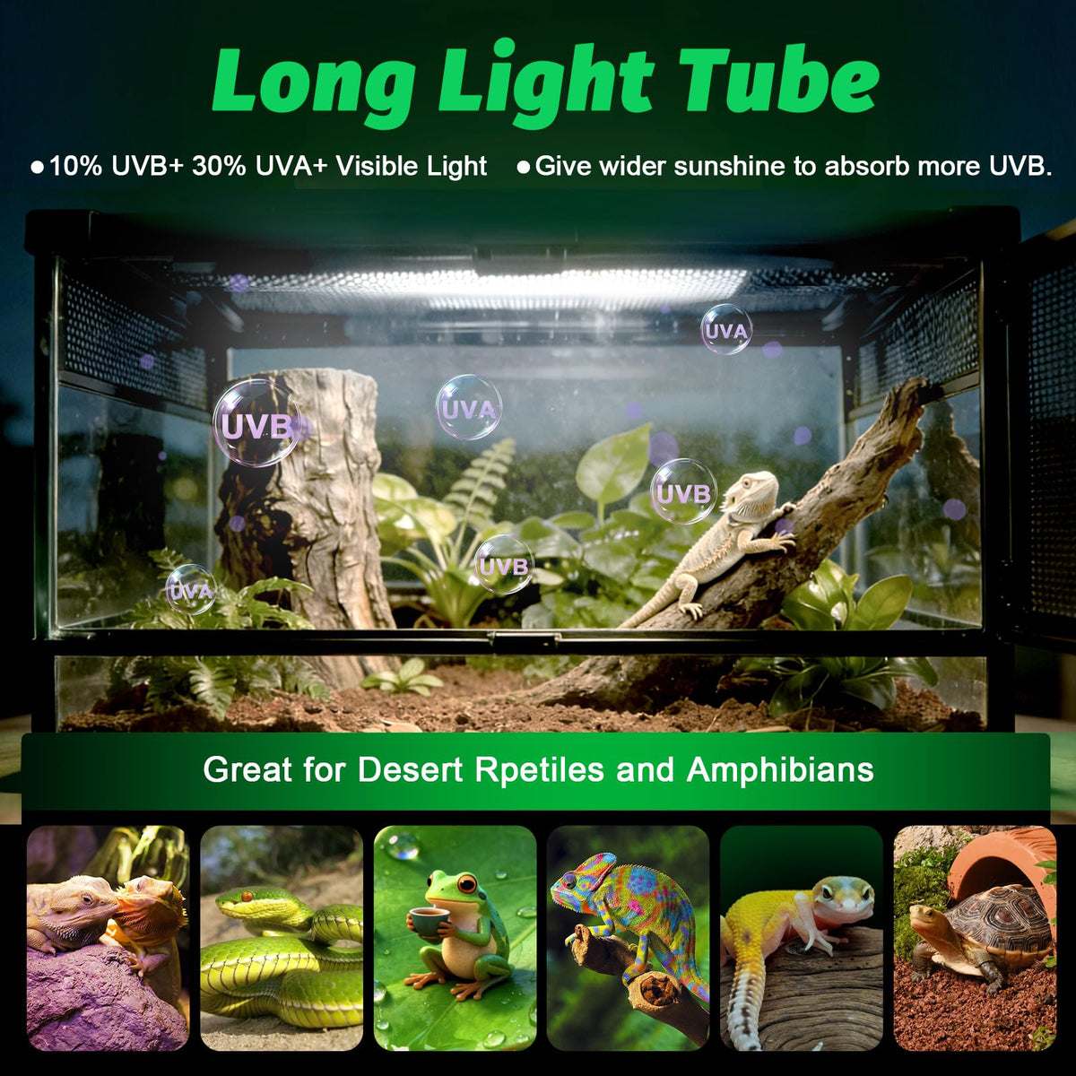 15W T8 UVB Reptile Light Fixture 18 Inch J89288
