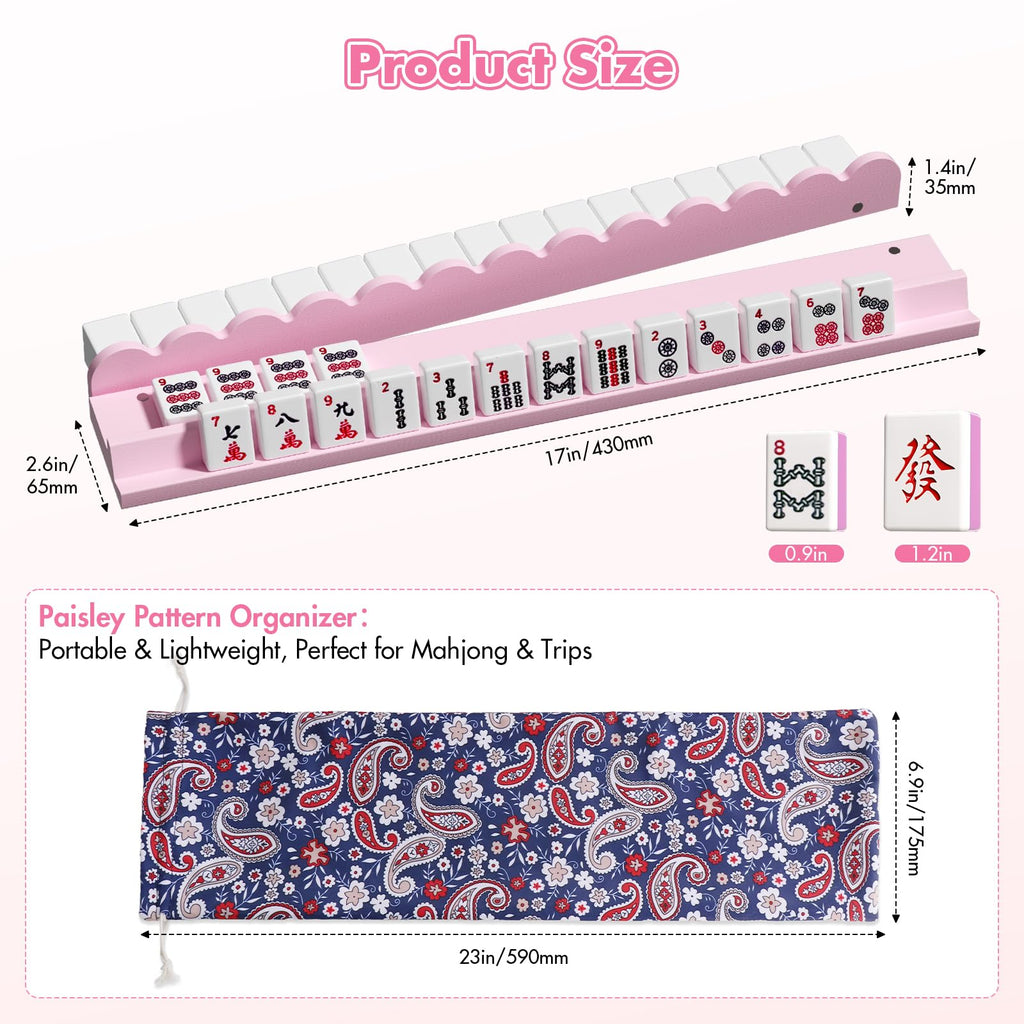 Wooden Mahjong Racks with Pushers F6026