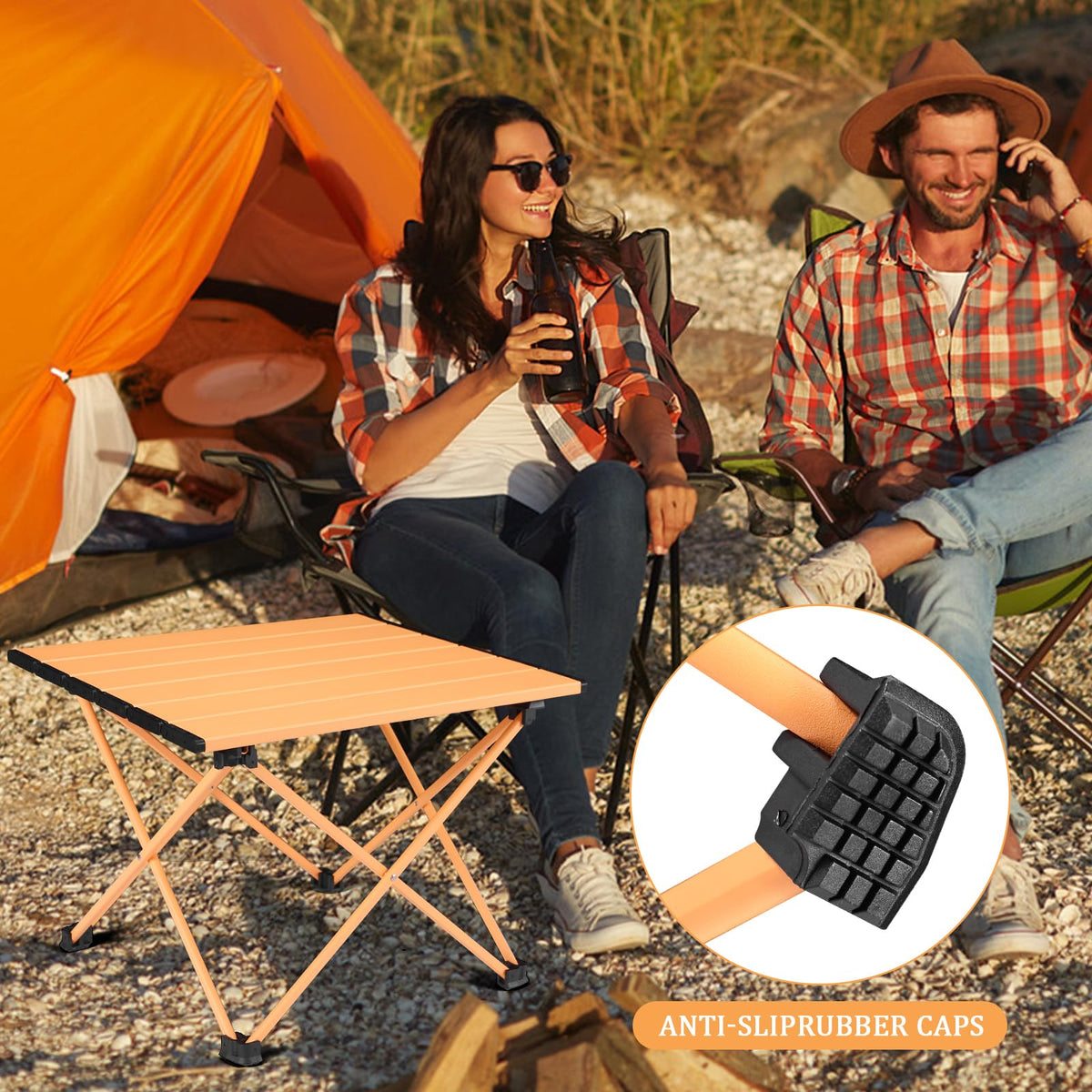 Portable Folding Camping Table Aluminum Top B2301