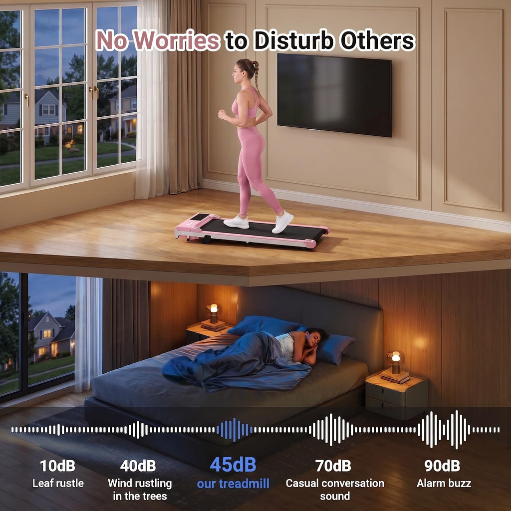 3.0HP Portable Under Desk Treadmill with Remote Control R19800
