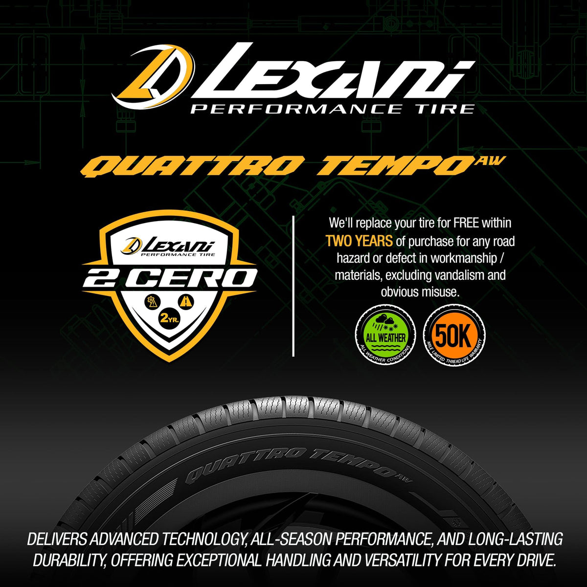 P245/40ZR18 97V All Weather Passenger Tire L4333
