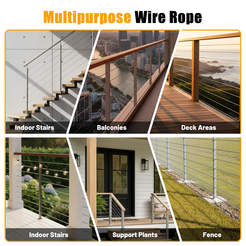 1/8" Stainless Steel Cable 1000FT T316 Wire Rope O94757