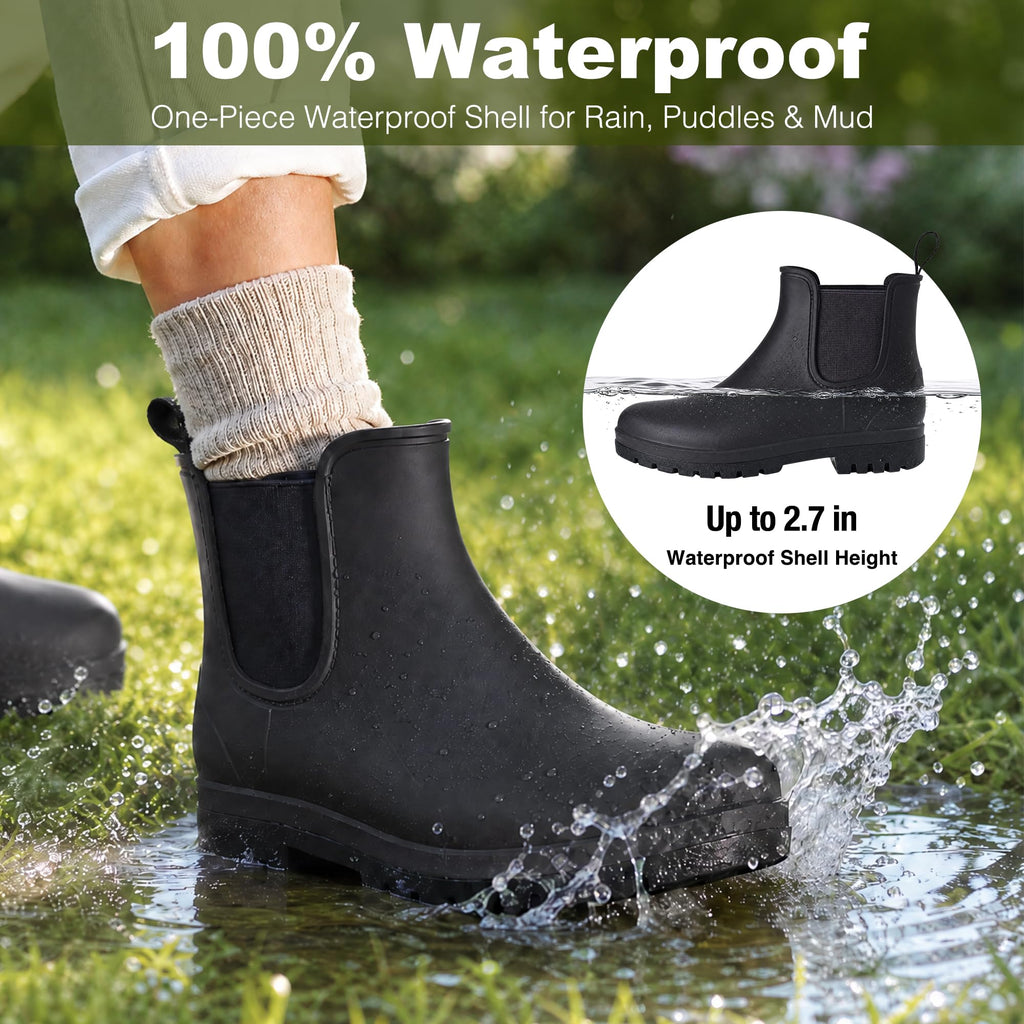 Short Waterproof Chelsea Ankle Rain Boots H42706