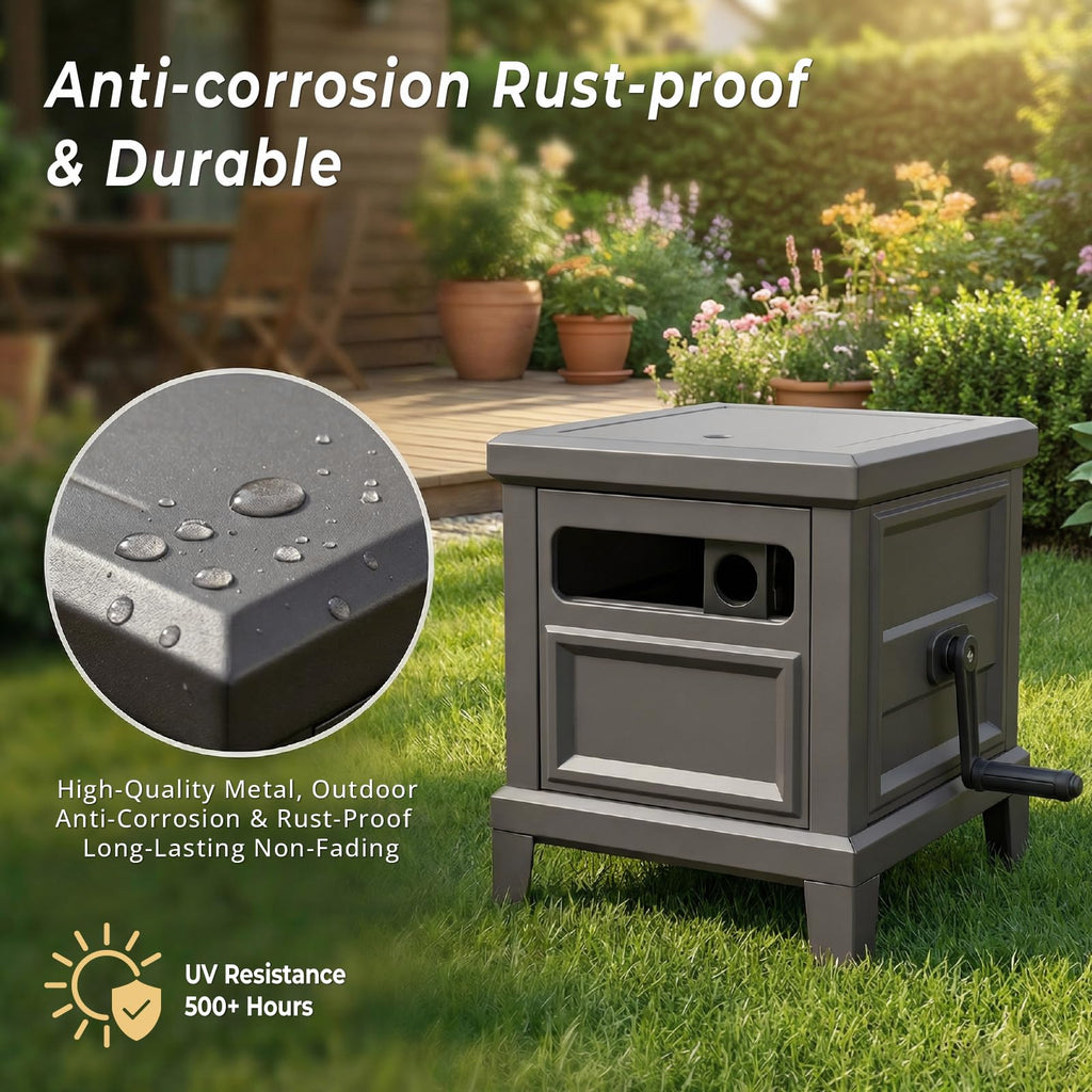 Heavy Duty Steel Garden Hose Reel Deck Box L692304