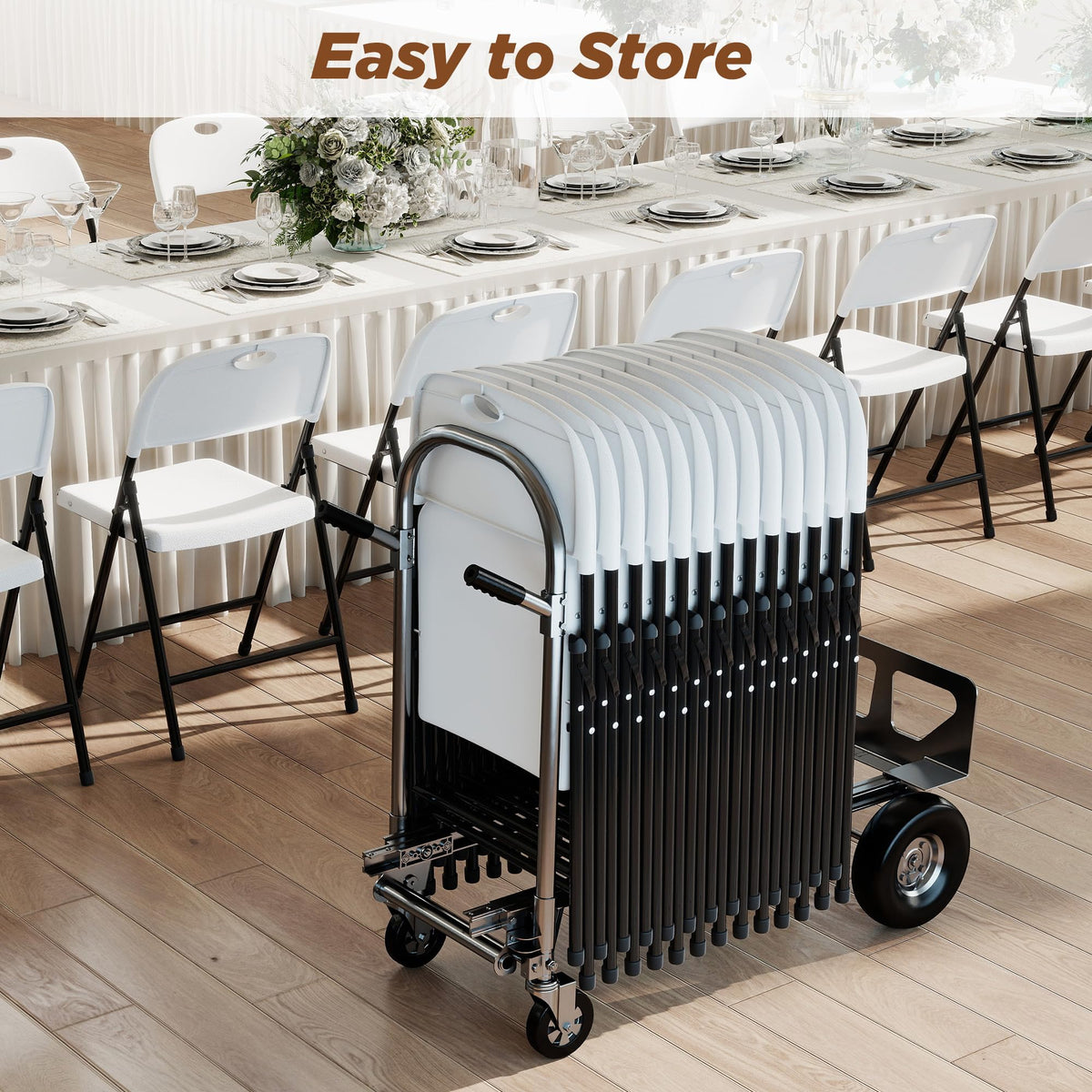 White 6 Pack Plastic Folding Chairs U206153