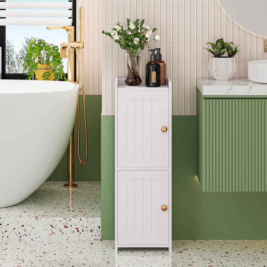 White Bathroom Storage Cabinet with 2 Doors Q141218