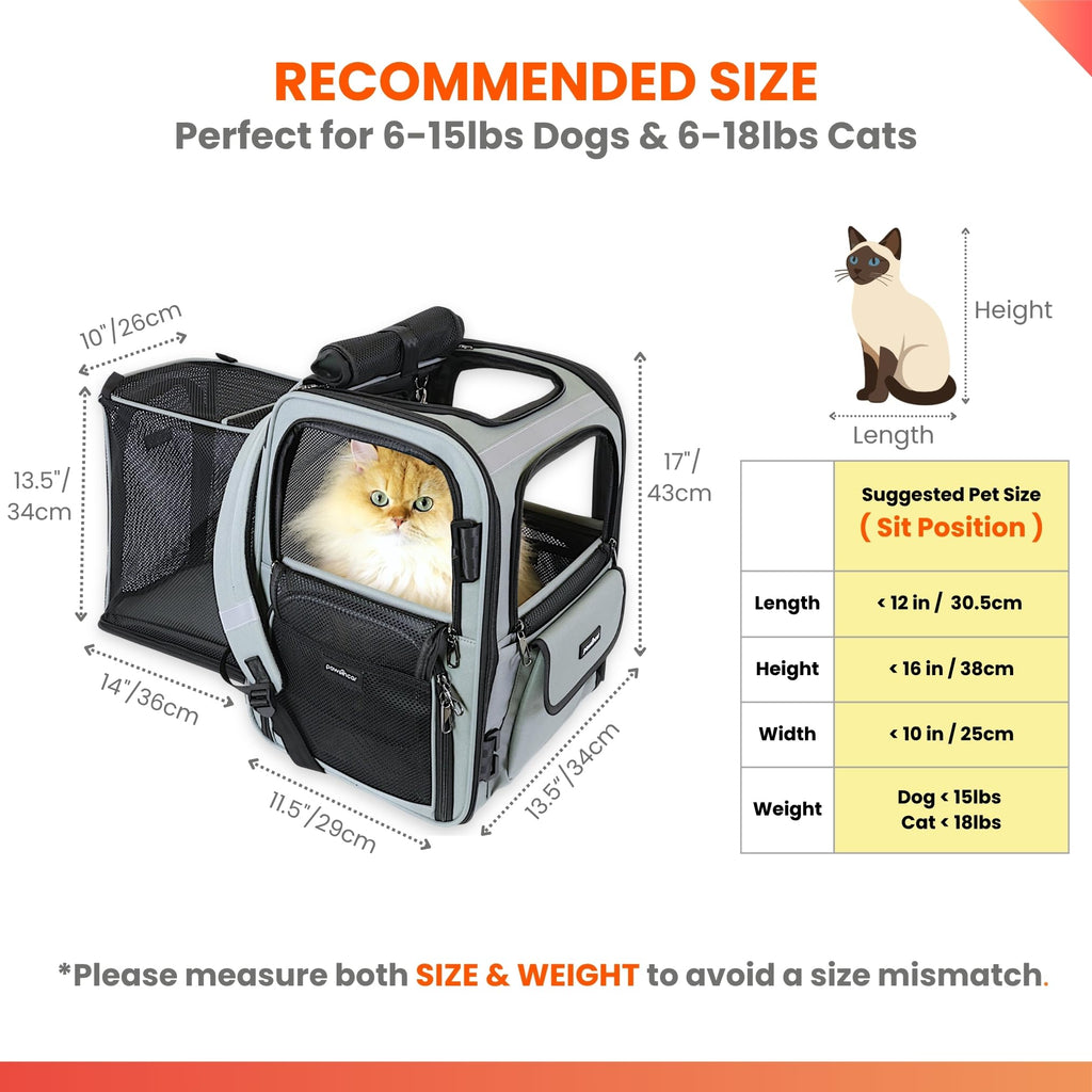 Expandable Cat Backpack Carrier U767572