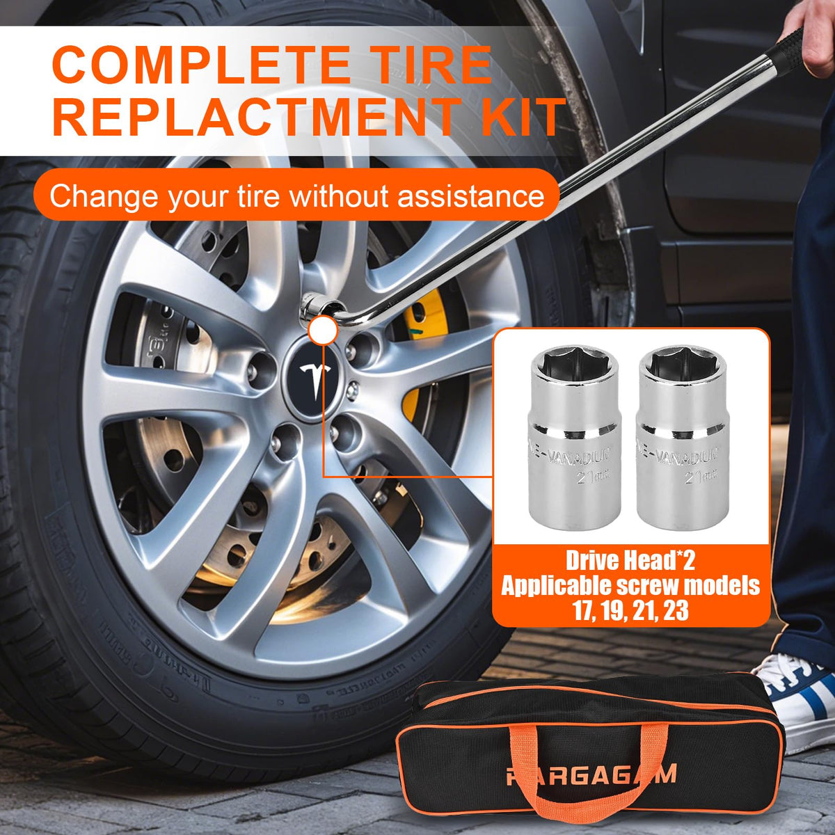 2.5 Ton Scissor Jack with Jack Pads & Tire Repair Kit D36668