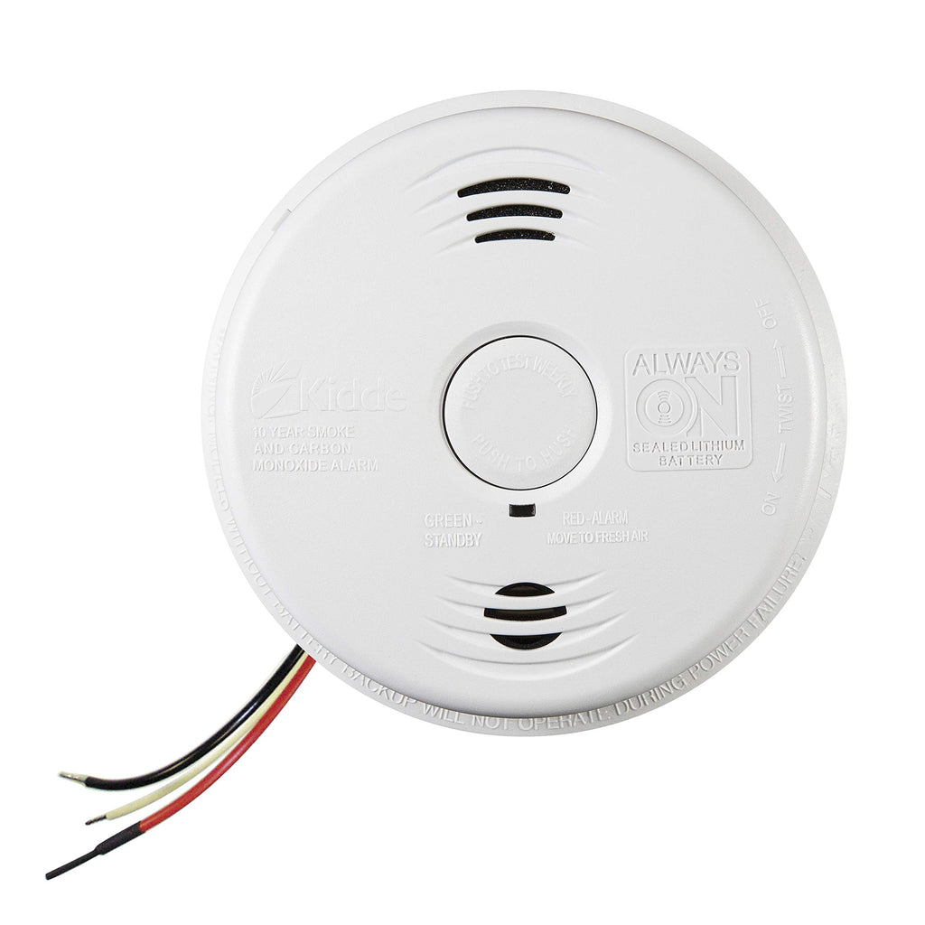 Hardwired Smoke and Carbon Monoxide Detector Alarm with Voice Warning, White G34557