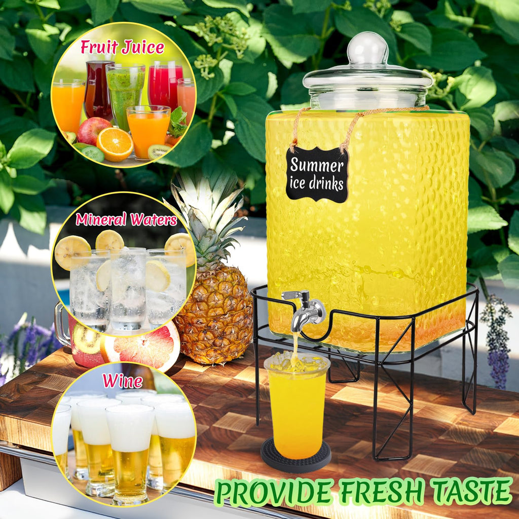 4.6 Gallon Glass Beverage Dispenser with Stand M62002
