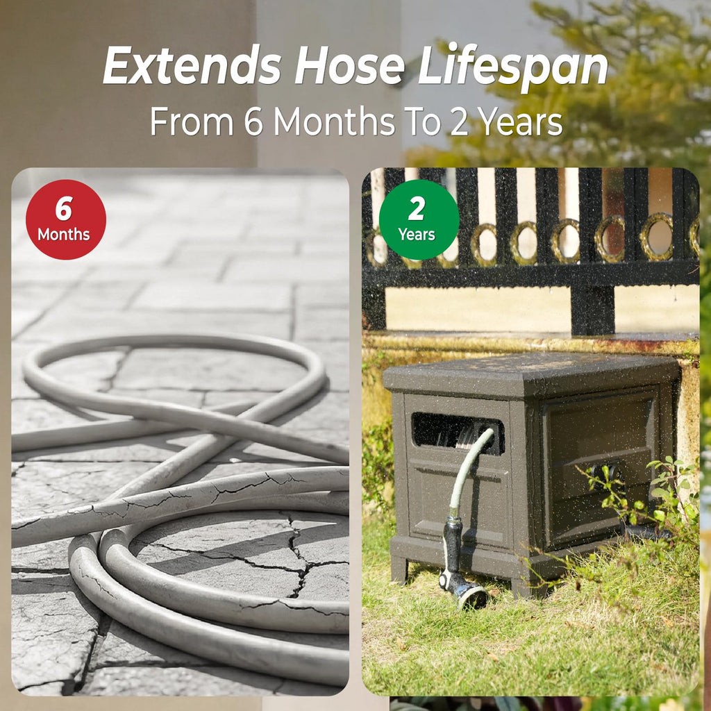 Heavy Duty Steel Garden Hose Reel Deck Box L692304