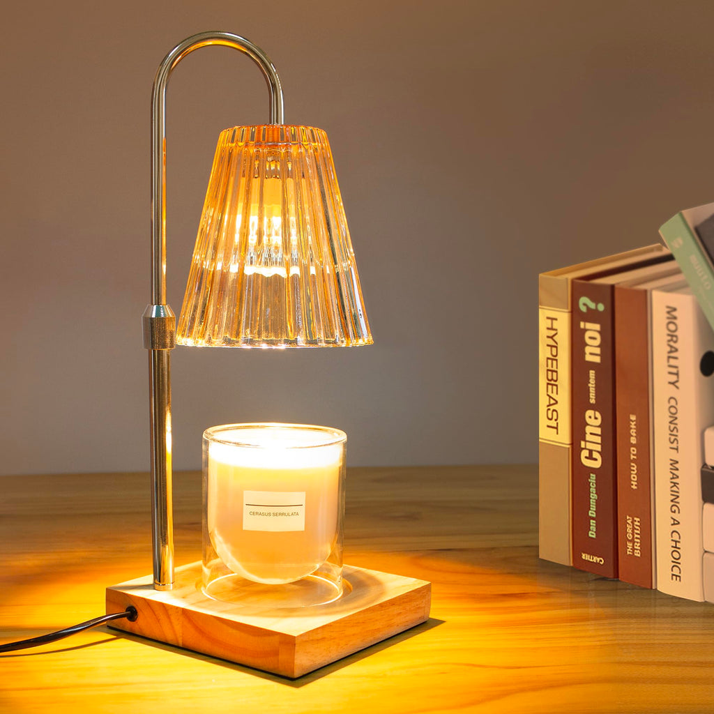 Candle Warmer Lamp with 2 Bulbs, Dimmable, Timer, Adjustable Height M62187