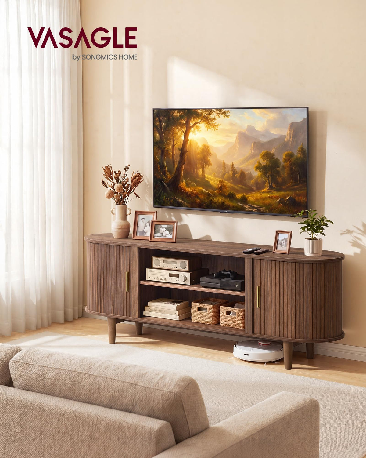 58 Inch TV Stand with Storage N38220