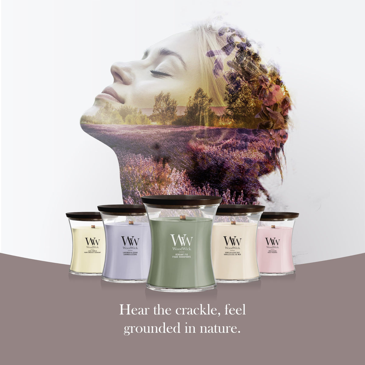 Large Scented Candle with Crackling Wick J72287