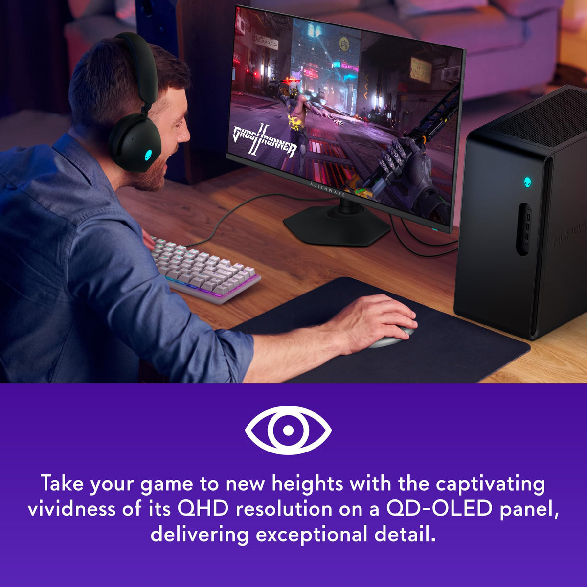 OLED Gaming Monitor 26.7-inch WQHD 360Hz Black U5889