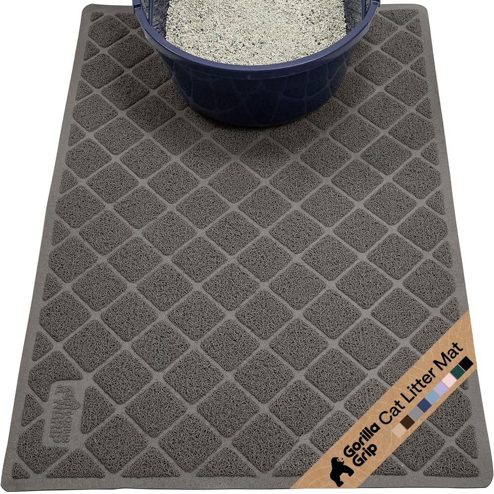 Coiled Mesh Cat Litter Box Mat 30x20 Charcoal E70483