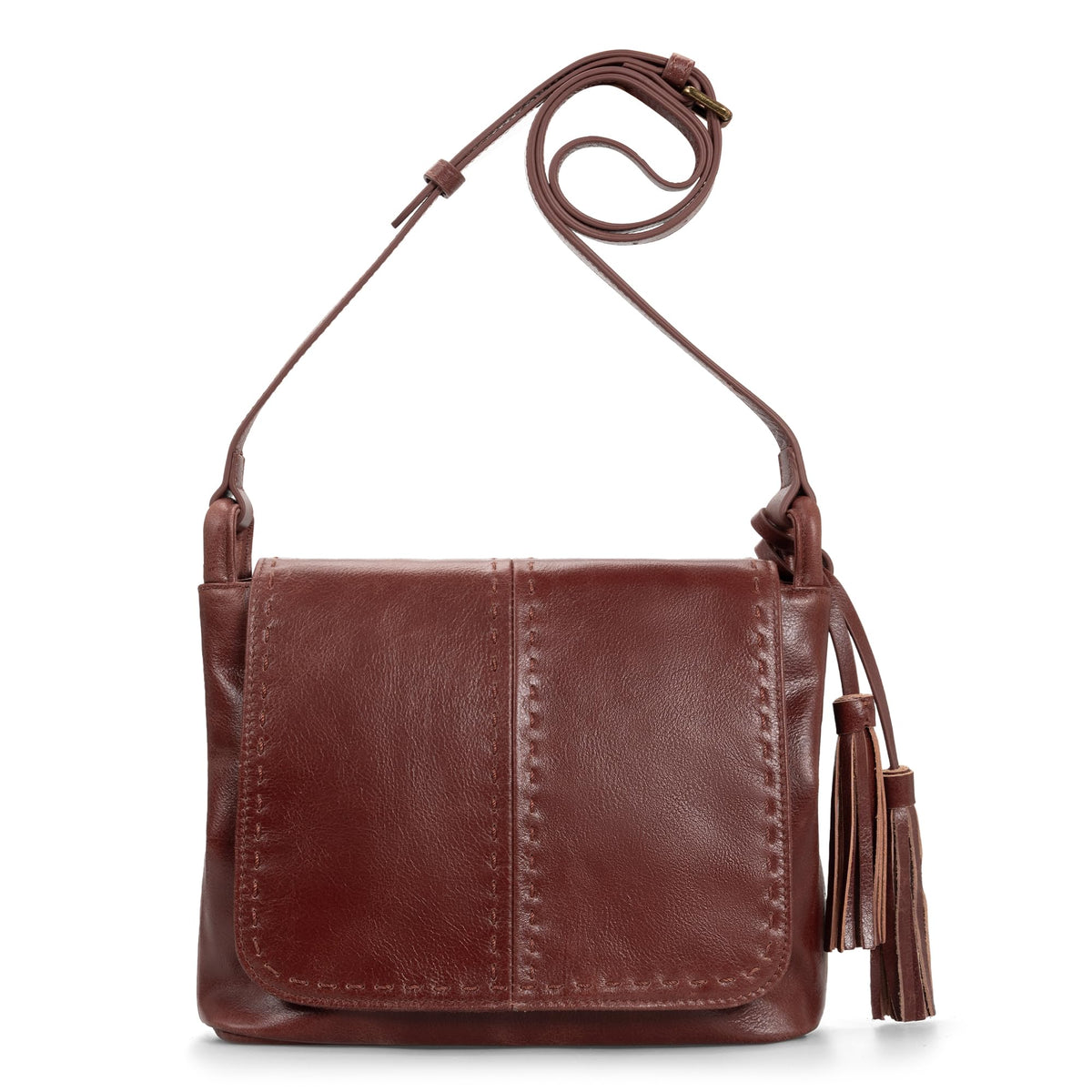 Vintage Leather Crossbody Bag with Multi-Pockets RFID D602