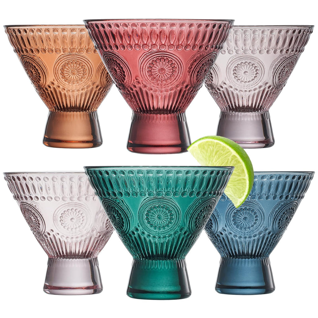 Stemless Martini & Cocktail Glasses Set of 6 P915