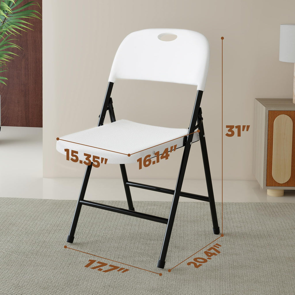 White 6 Pack Plastic Folding Chairs U206153