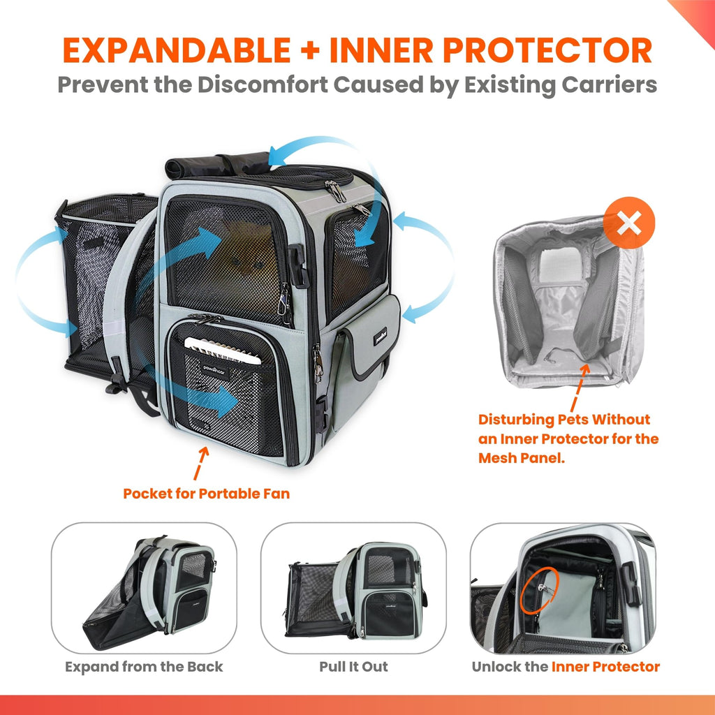 Expandable Cat Backpack Carrier U767572