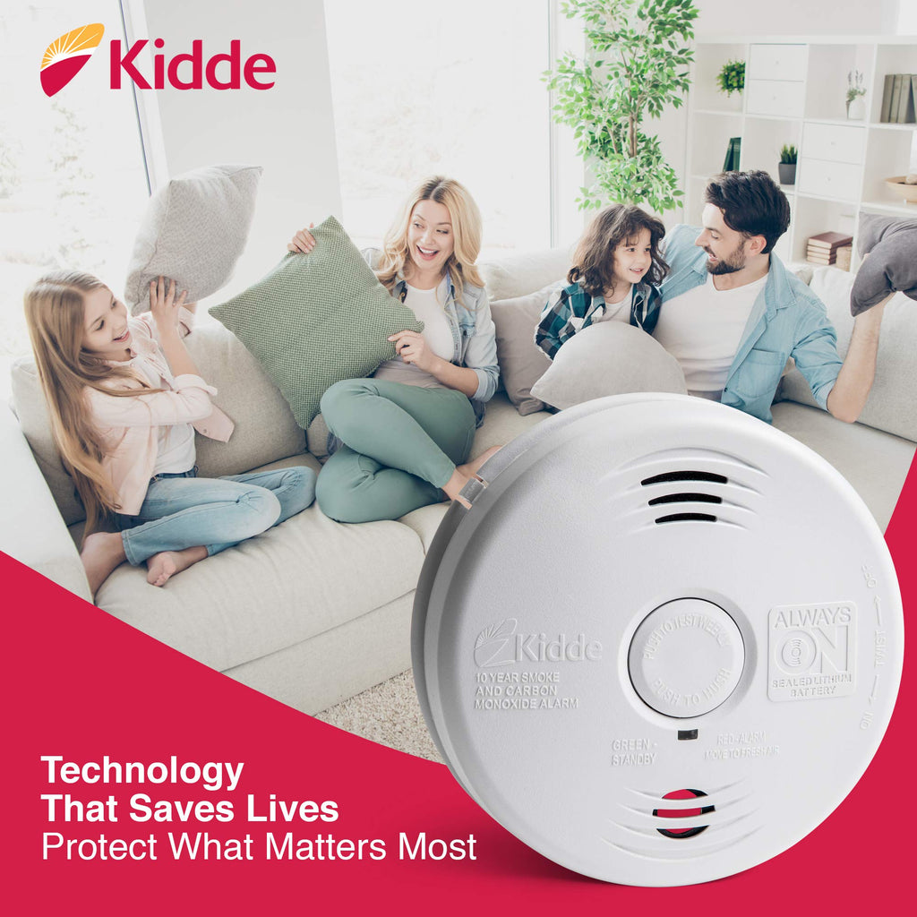 Hardwired Smoke and Carbon Monoxide Detector Alarm with Voice Warning, White G34557