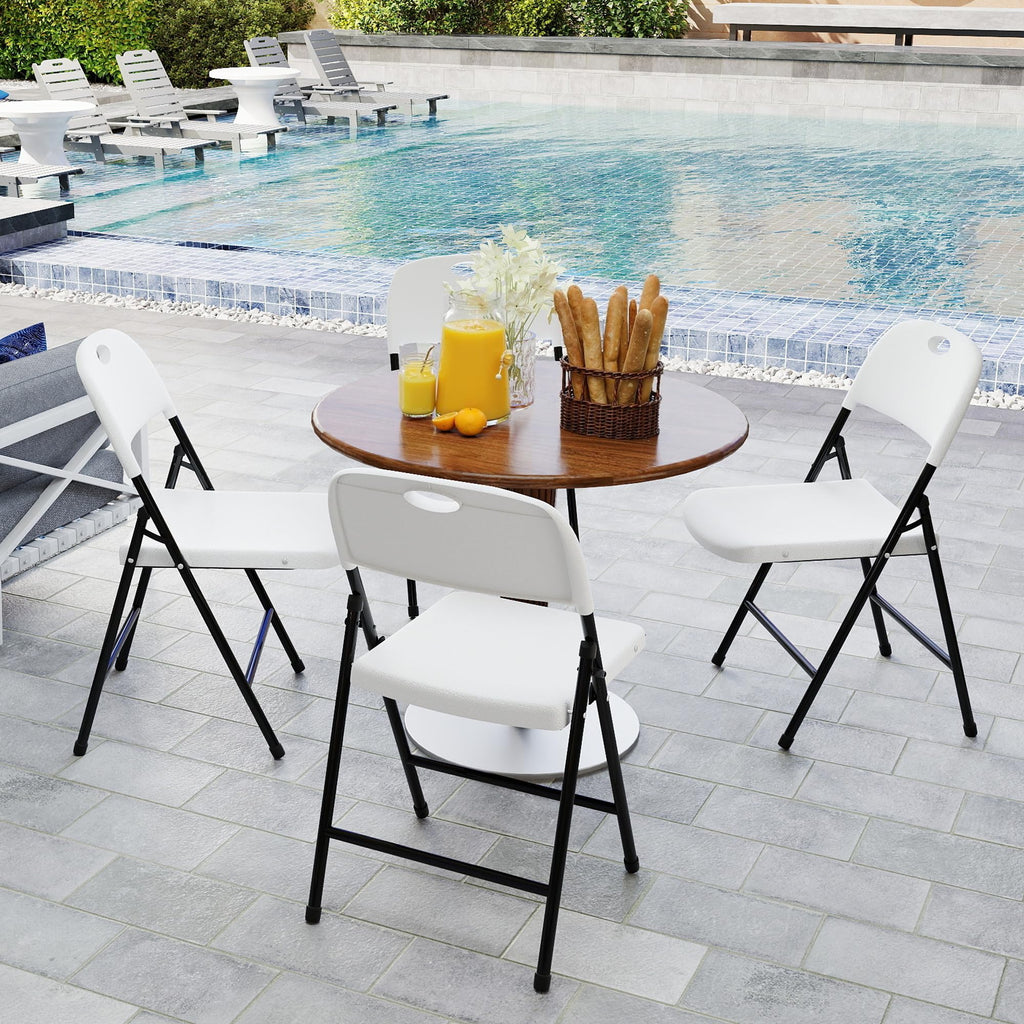 White 6 Pack Plastic Folding Chairs U206153