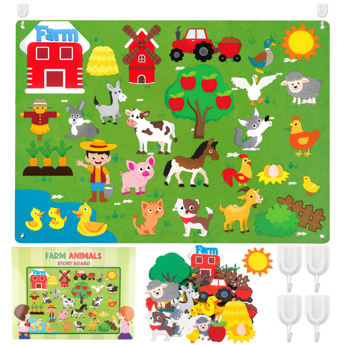Farm Animals Felt Board Set 38Pcs G4435