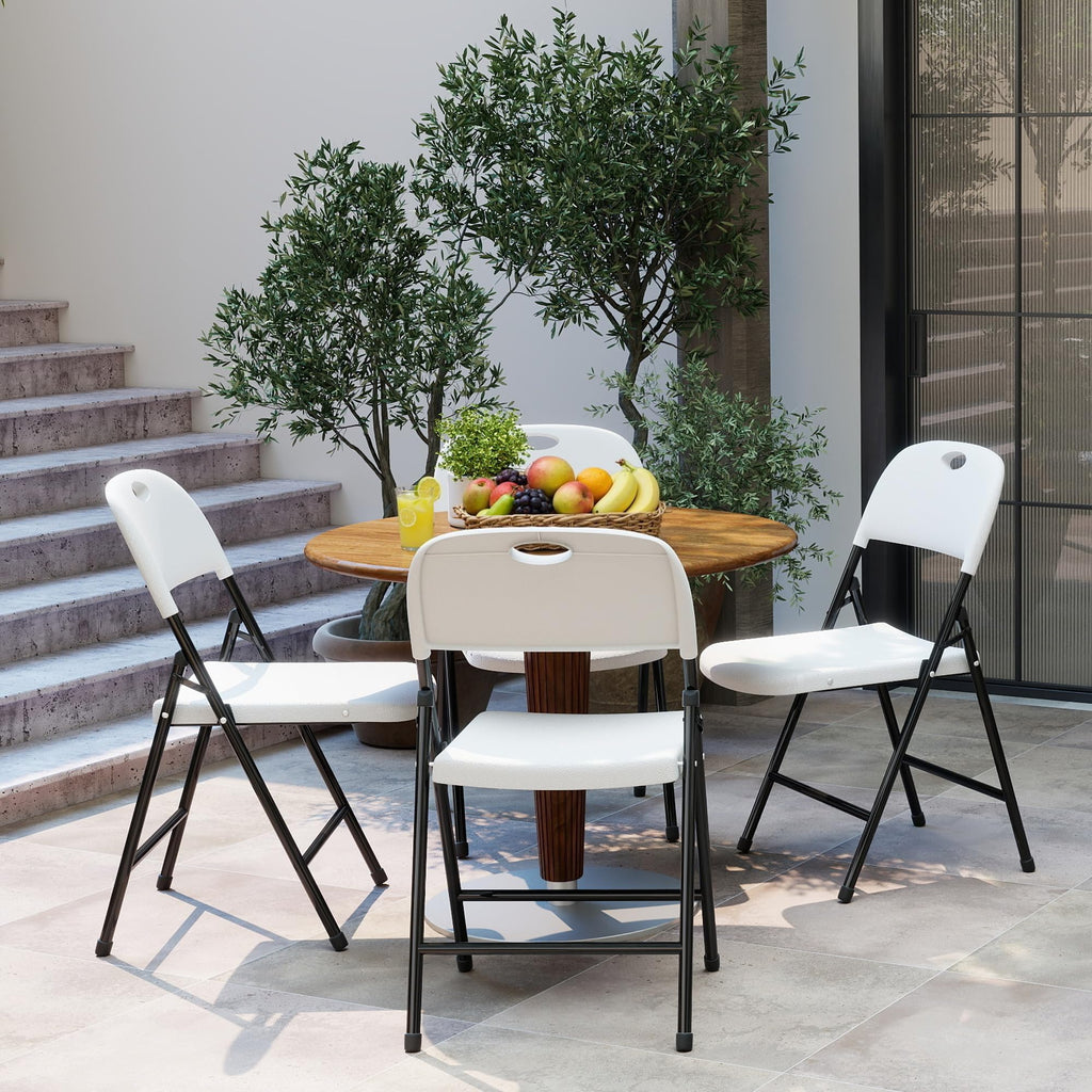 White 6 Pack Plastic Folding Chairs U206153